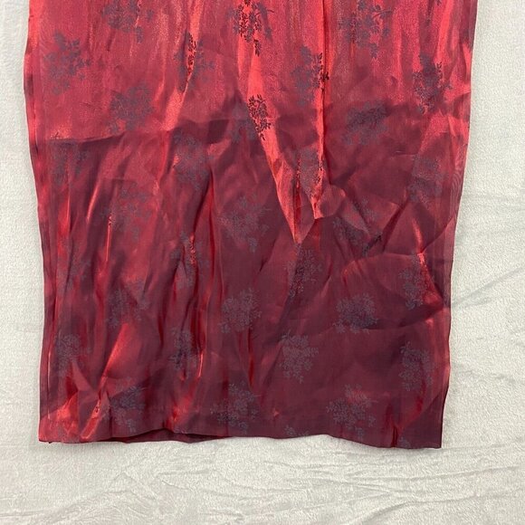 Vintage Harlow Nites Asian Brocade Maxi Dress Size 12 Sleeveless Evening Long - Picture 12 of 16